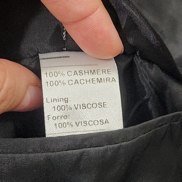 Cashmere 100% Hathaway Platinum Blazer Black Jacket MADE IN ITALY Size 38 SHORT - Picture 8 of 10